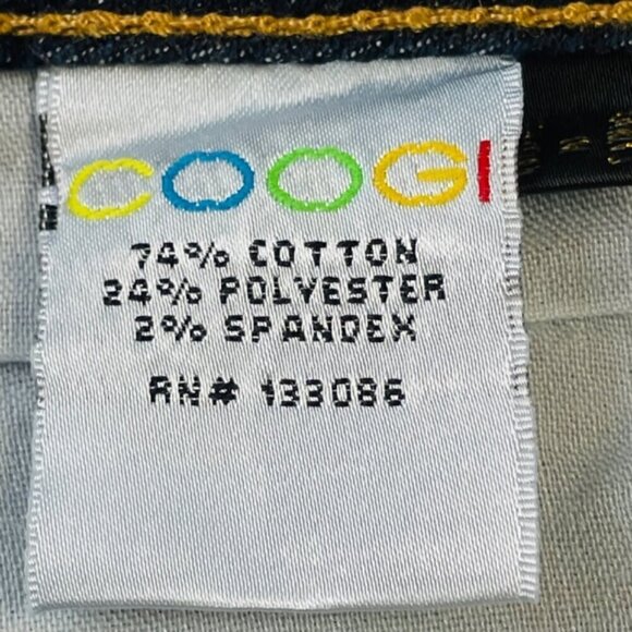 COOGI Jeweled Cuffed Hem Bermuda Jean Shorts - Size 7/8 (Juniors) - Picture 7 of 7